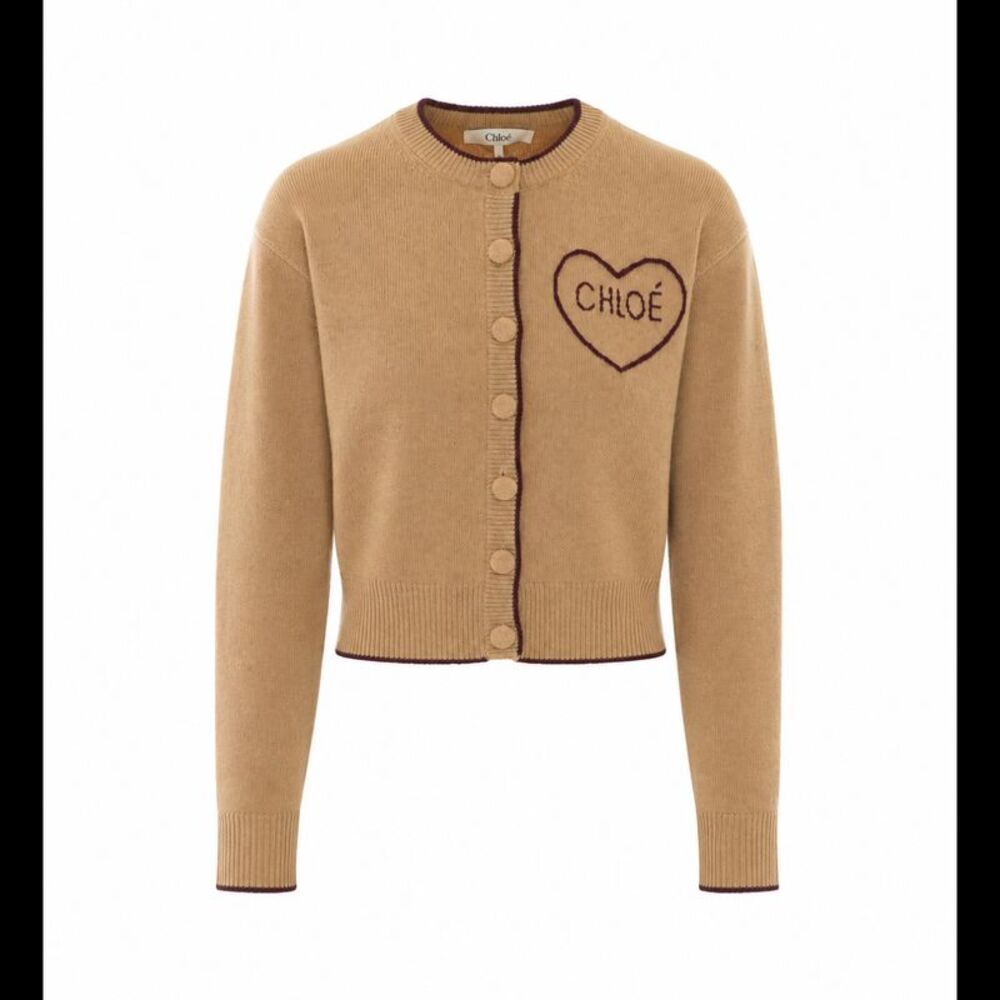 Chloe' Women Logo Knitted Slim Cardigan
